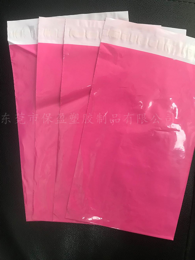 PE white red self-adhesive bag